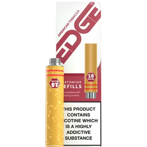 EDGE Cartomiser Refills 18mg American Tobacco Flavour Pack of 3 (20 Packs)