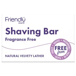 Friendly Soap Shaving Bar Fragrance Free 95g