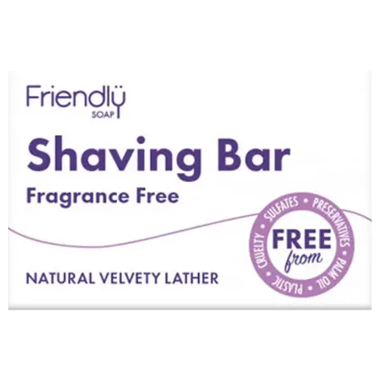 Friendly Soap Shaving Bar Fragrance Free 95g