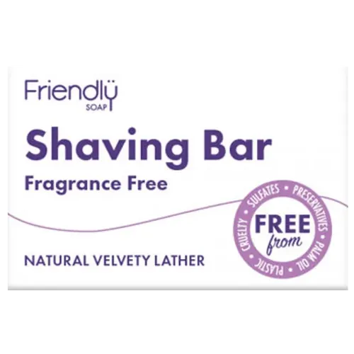 Friendly Soap Shaving Bar Fragrance Free 95g