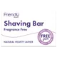 Friendly Soap Shaving Bar Fragrance Free 95g