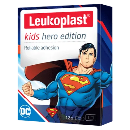 Leukoplast Kids Hero Edition Superman Plasters Pack of 12