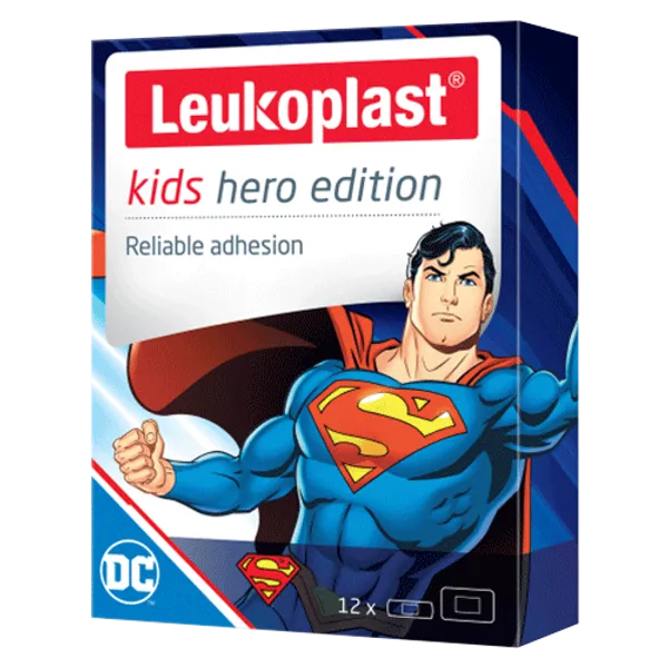 Leukoplast Kids Hero Edition Superman Plasters Pack of 12