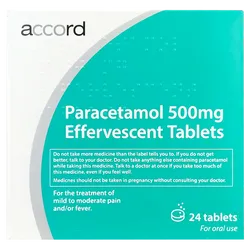 Paracetamol 500mg Effervescent Tablets Pack of 24