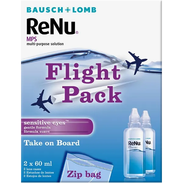 ReNu Senstive Eye Solution Flight Pack 2 x 60ml