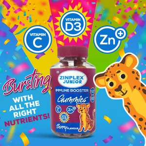 Zinplex Junior Immune Booster Berry Gummies Pack of 120
