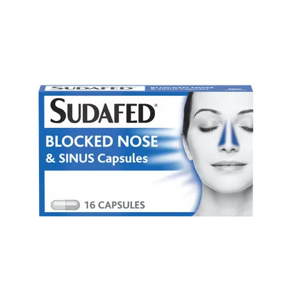 Sudafed Blocked Nose & Sinus Capsules Pack of 16