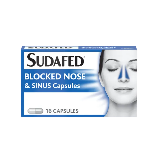 Sudafed Blocked Nose & Sinus Capsules Pack of 16