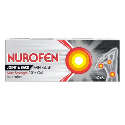 Nurofen Joint & Back Pain Relief Max Strength 10% Gel 40g