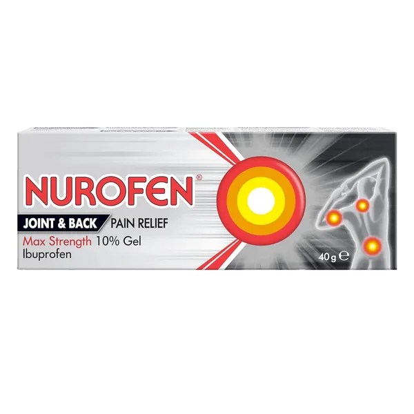 Nurofen Joint & Back Pain Relief Max Strength 10% Gel 40g
