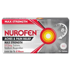 Nurofen Max Strength Joint & Back Pain 512mg Tablets Pack of 24