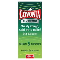 Covonia All-In-One Chesty Cough, Cold & Flu Relief Oral Solution 160ml