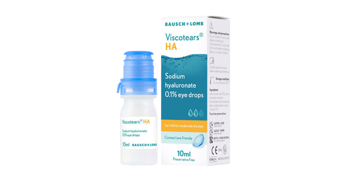 Viscotears Hyaluronic Acid Eye Drops 10ml