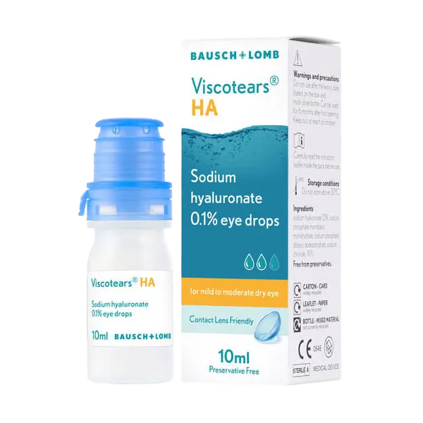 Viscotears Hyaluronic Acid Eye Drops 10ml