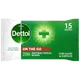 Dettol On The Go 2-in-1 Antibacterial Wipes Pack of 15