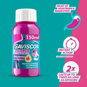 Gaviscon Double Action Liquid Mixed Berries 150ml