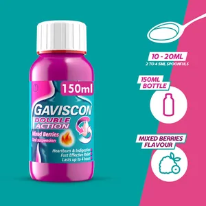 Gaviscon Double Action Liquid Mixed Berries 150ml