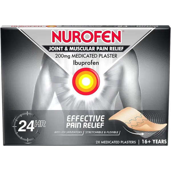 Nurofen Joint & Muscular Pain Relief Medicated Plasters 200mg Pack of 2