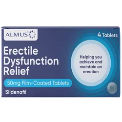 Almus Erectile Dysfunction Relief 50mg Tablets Pack of 4