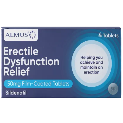 Almus Erectile Dysfunction Relief 50mg Tablets Pack of 4