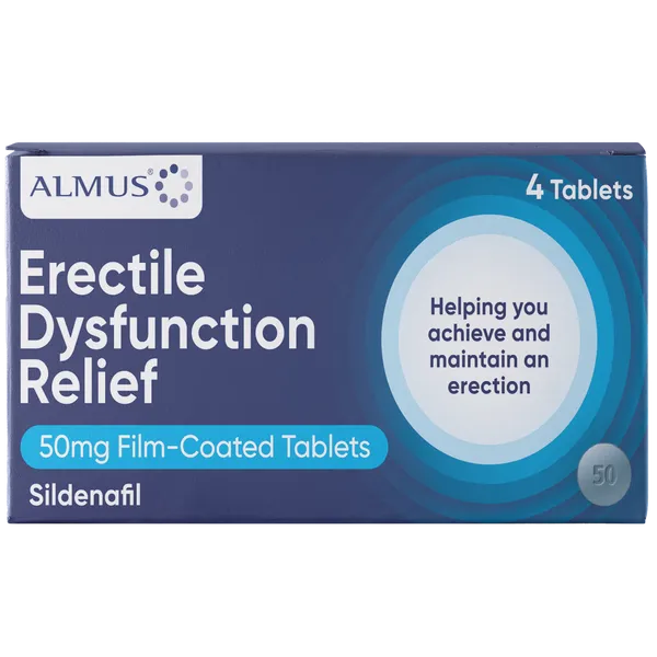 Almus Erectile Dysfunction Relief 50mg Tablets Pack of 4