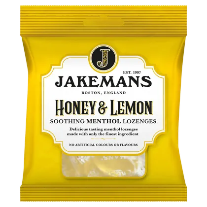 Jakemans Cough Sweets Honey & Lemon Menthol 73g