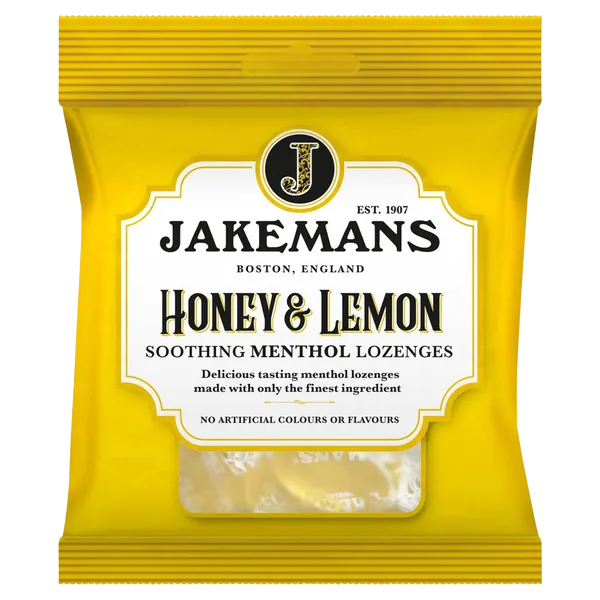 Jakemans Cough Sweets Honey & Lemon Menthol 73g