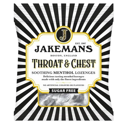 Jakemans Cough Sweets Throat & Chest Menthol Sugar Free 50g