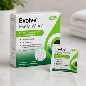 Evolve Eyelid Wipes Pack of 20