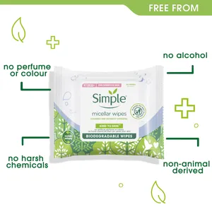 Simple Micellar Cleansing Wipes Pack of 20