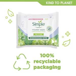 Simple Micellar Cleansing Wipes Pack of 20
