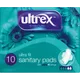 Ultrex Ultra Fit Sanitary Pads with Wings Pack of 10