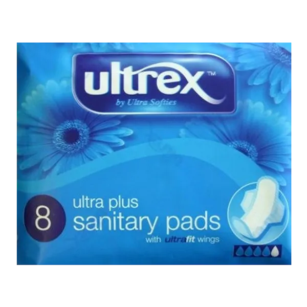 Ultrex Ultra Plus Sanitary Pads with Wings Pack of 8