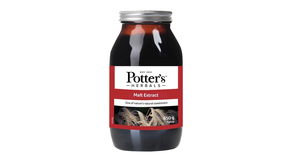 Potters Malt Extract - 650g Jar, 3-Pack Bundle | Natural Barley Sweetener, Herbal Remedy Ingredient