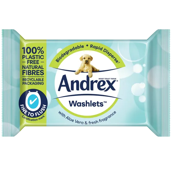 Andrex Aloe Vera Washlets Pack of 36