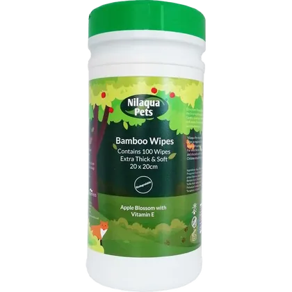 Nilaqua Pets Bamboo Pet Wipes Apple Blossom Pack of 100