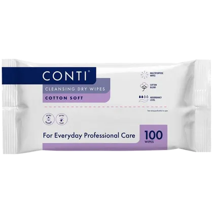 Conti So Soft Cleansing Dry Wipes Pack of 100