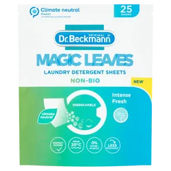 Dr. Beckmann Magic Leaves Laundry Detergent Sheets Non-Bio Pack of 25