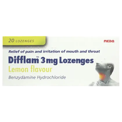 Difflam 3mg Lemon Lozenges Pack of 20