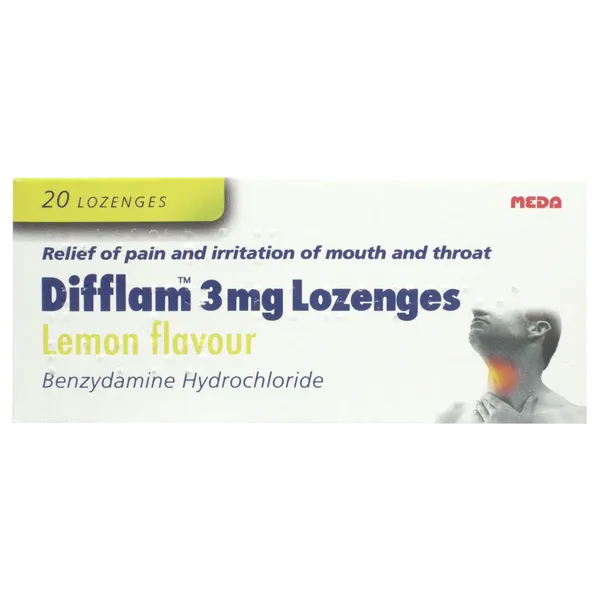 Difflam 3mg Lemon Lozenges Pack of 20