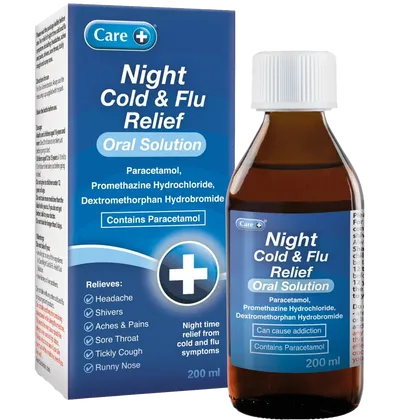 Care Night Cold & Flu Relief Oral Solution 200ml