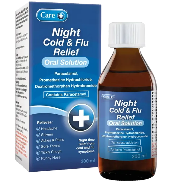 Care Night Cold & Flu Relief Oral Solution 200ml