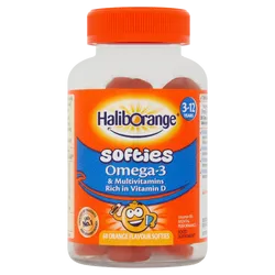 Haliborange Kids Omega-3 & Multivitamin Orange Softies Pack of 60