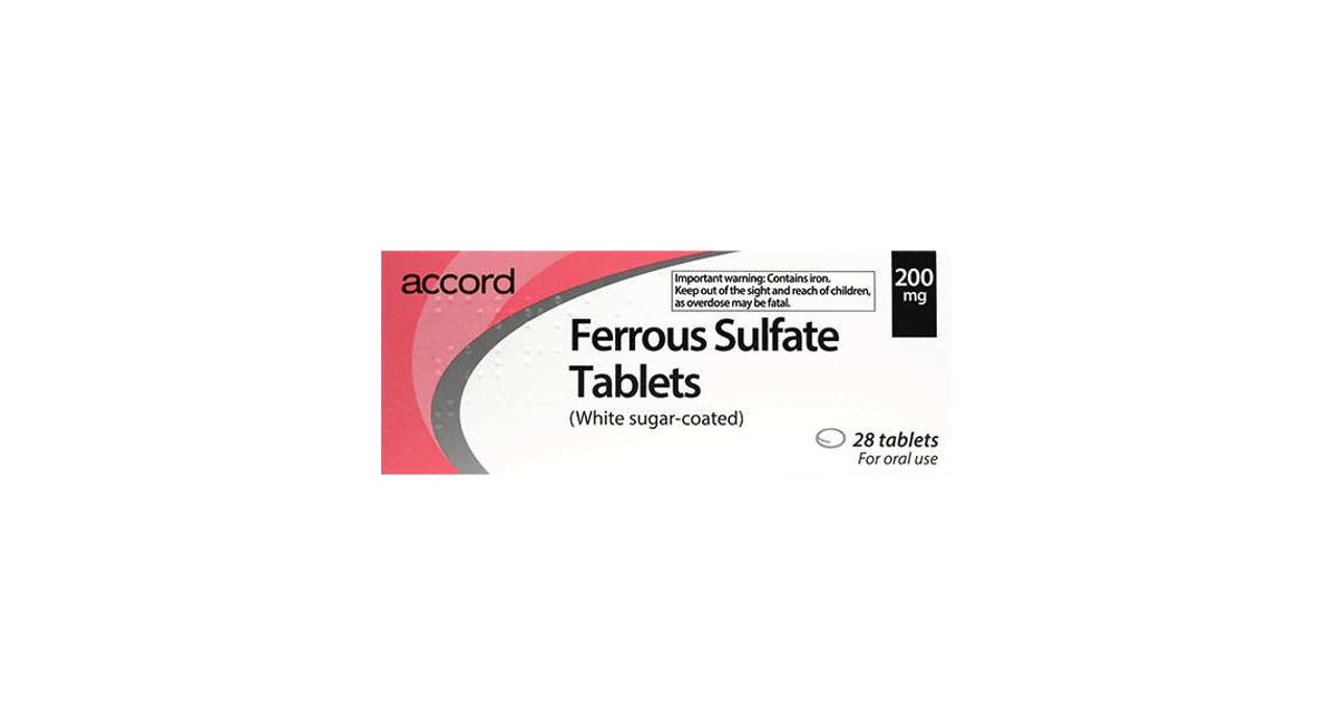 Ferrous Sulfate 200mg Tablets Pack Of 28 9354