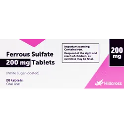 Ferrous Sulfate 200mg Tablets Pack of 28