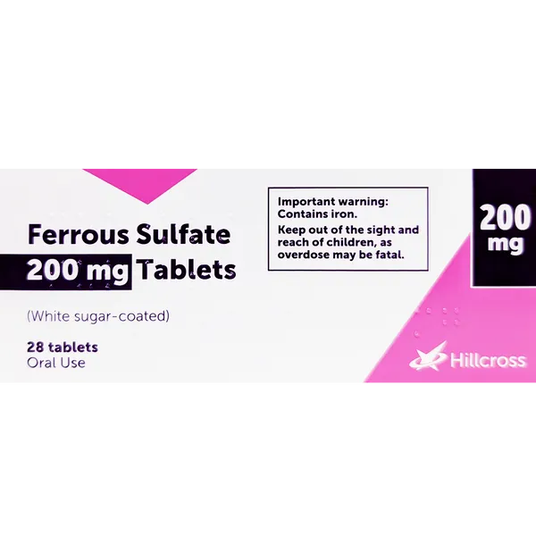 Ferrous Sulfate 200mg Tablets Pack of 28