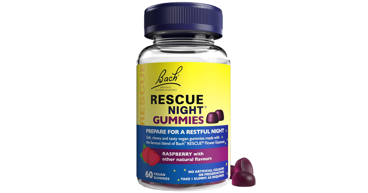 Rescue Night Vegan Gummies Raspberry Pack of 60
