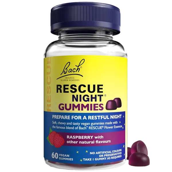 Rescue Night Vegan Gummies Raspberry Pack of 60