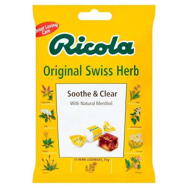 Ricola Soothe & Clear Original Swiss Herb Lozenges 75g