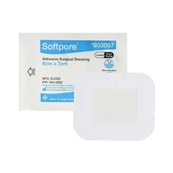 Softpore Adhesive Surgical Dressing 6cm x 7cm Single